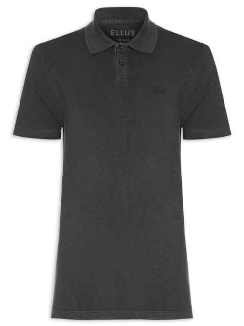 Polo Masculina Rugby Flamê Classic Manga Curta – Preto