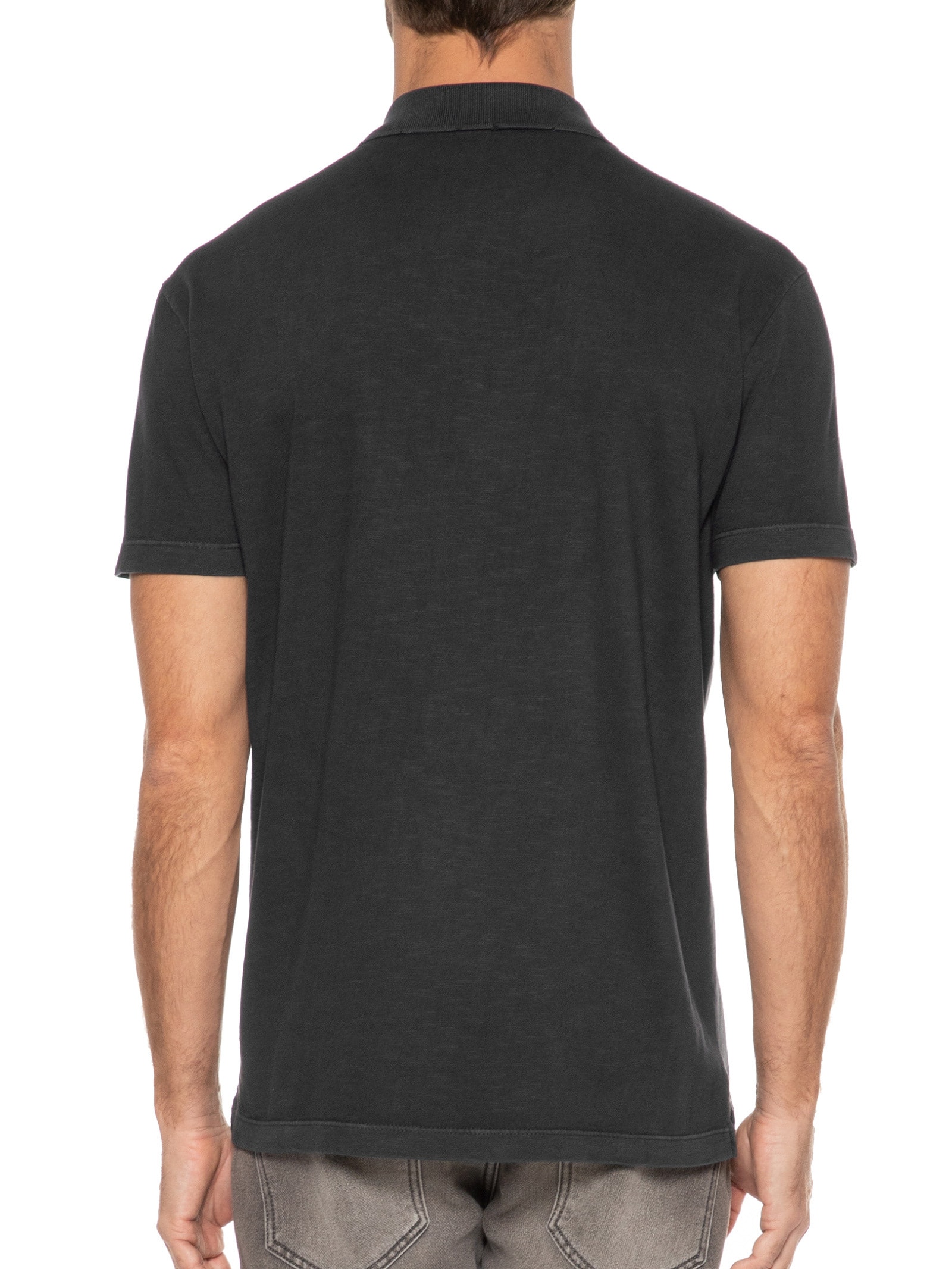 Polo Masculina Rugby Flamê Classic Manga Curta Preto Ellus