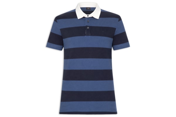 Polo Masculina Rugby Listrada - Azul