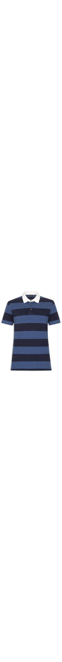 Polo Masculina Rugby Listrada - Azul