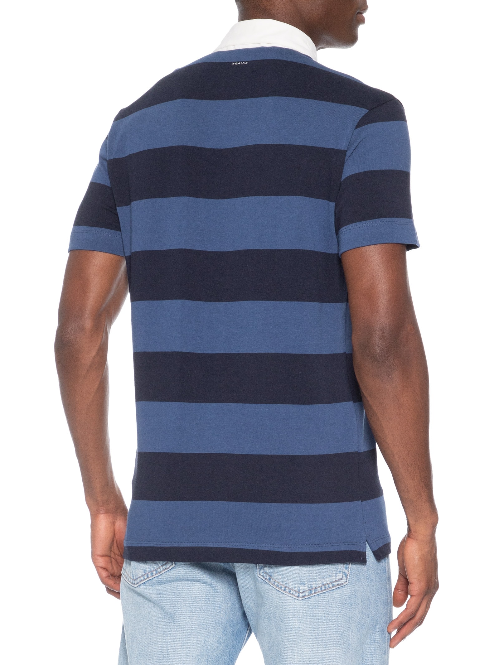Polo Masculina Rugby Listrada Azul Aramis