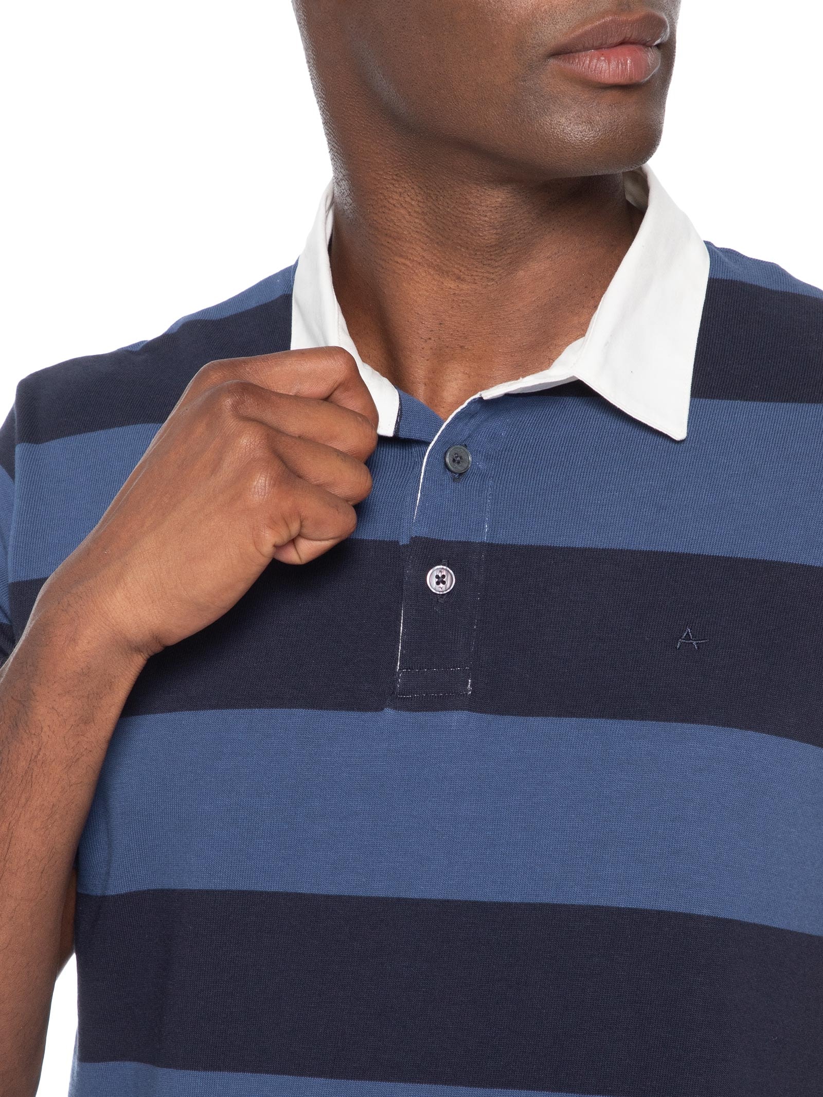 Polo Masculina Rugby Listrada Azul Aramis