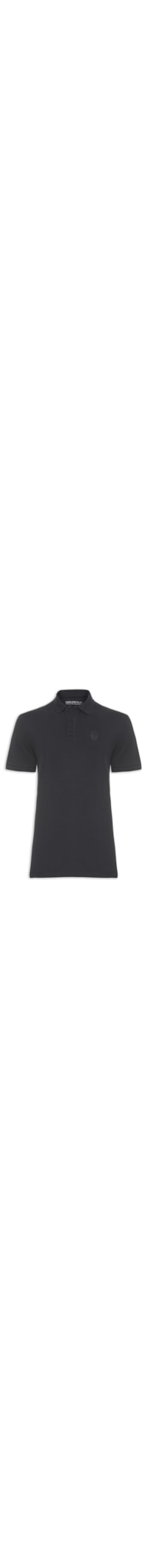 Polo Masculina Sharp Mini Brasão - Preto