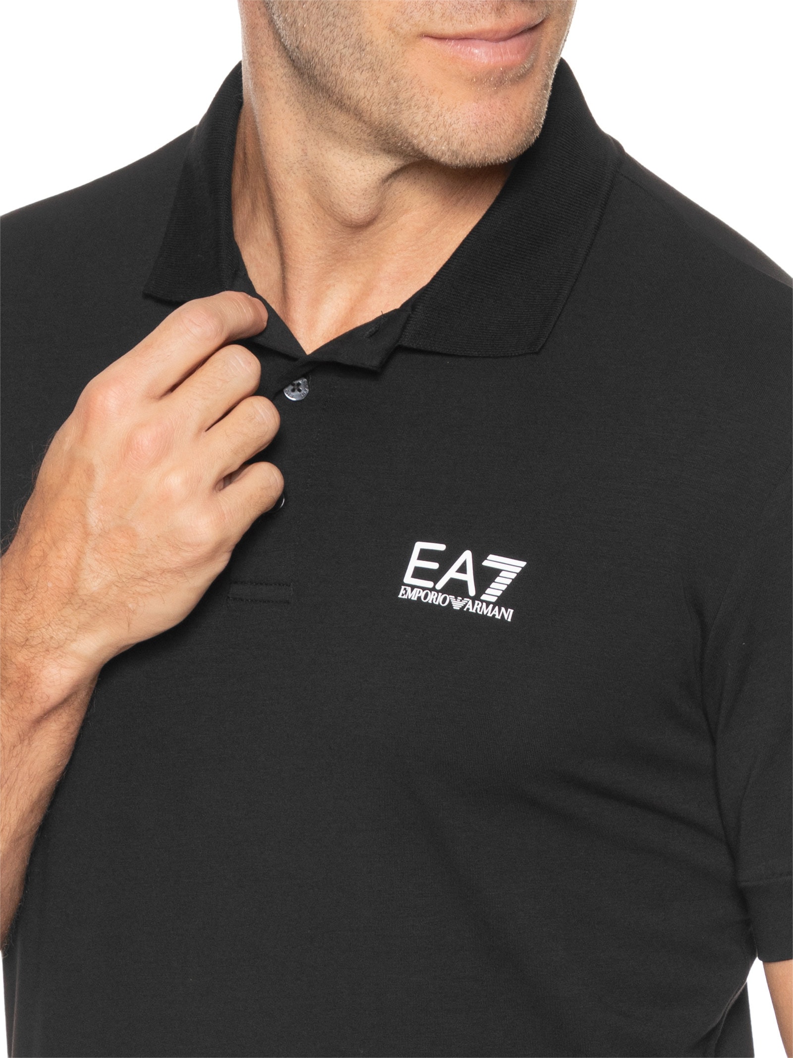 Polo Masculina Shirt Preto Ea7 Emporio Armani