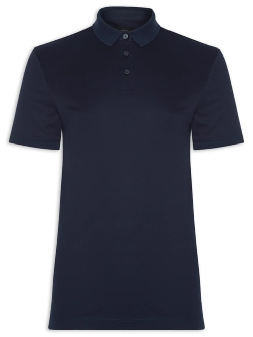 Polo Masculina Silk Blend Modal – Azul
