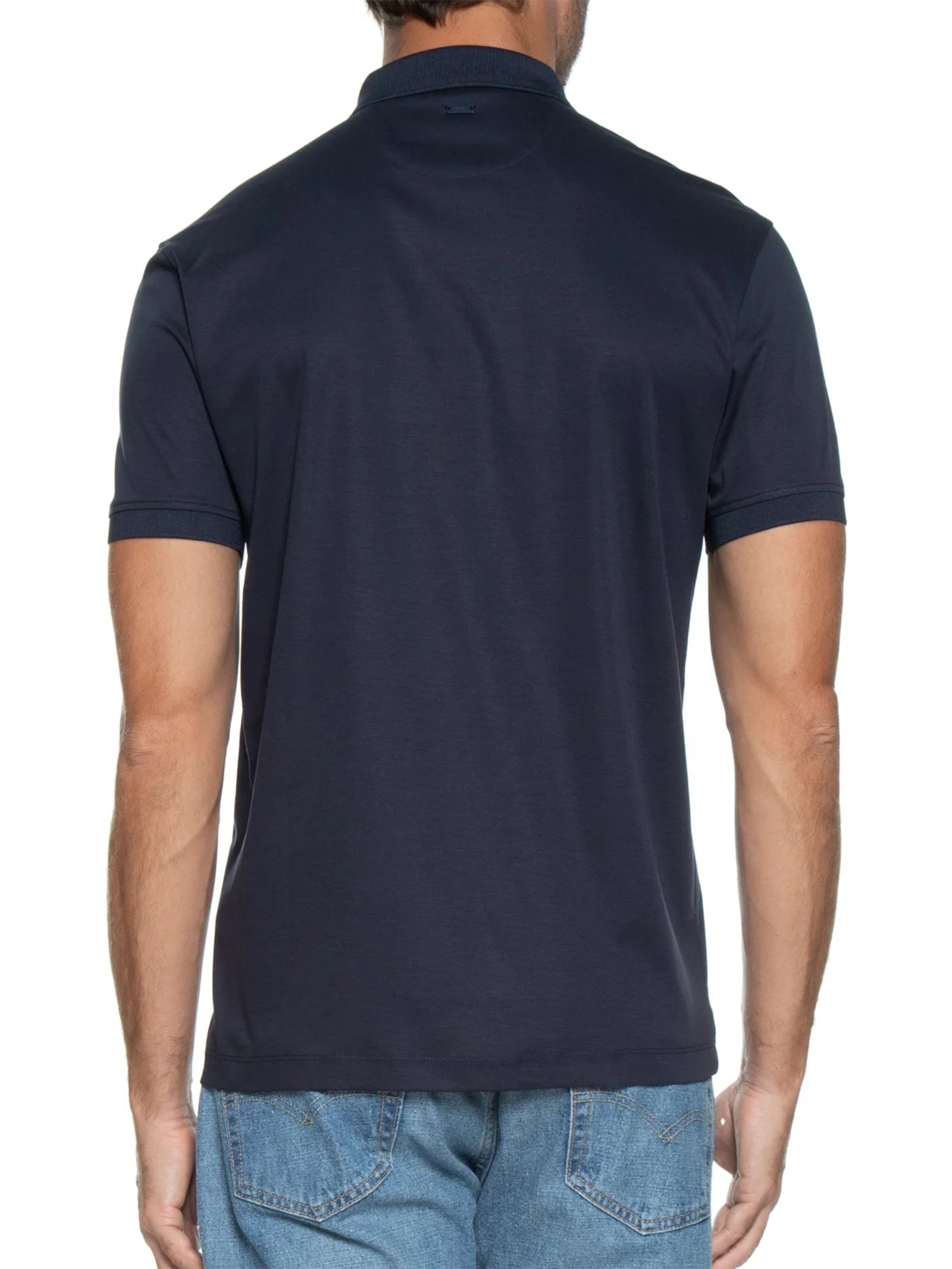 Polo Masculina Silk Blend Modal Azul Aramis