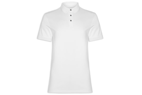 Polo Masculina Silk Blend Modal - Branco