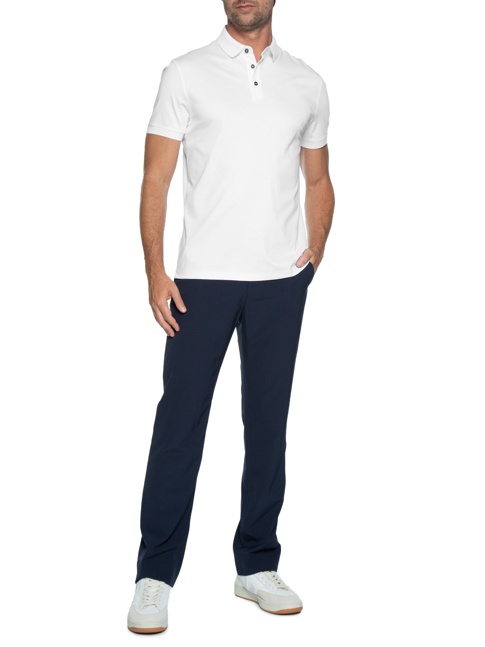 Polo Masculina Silk Blend Modal Branco Aramis