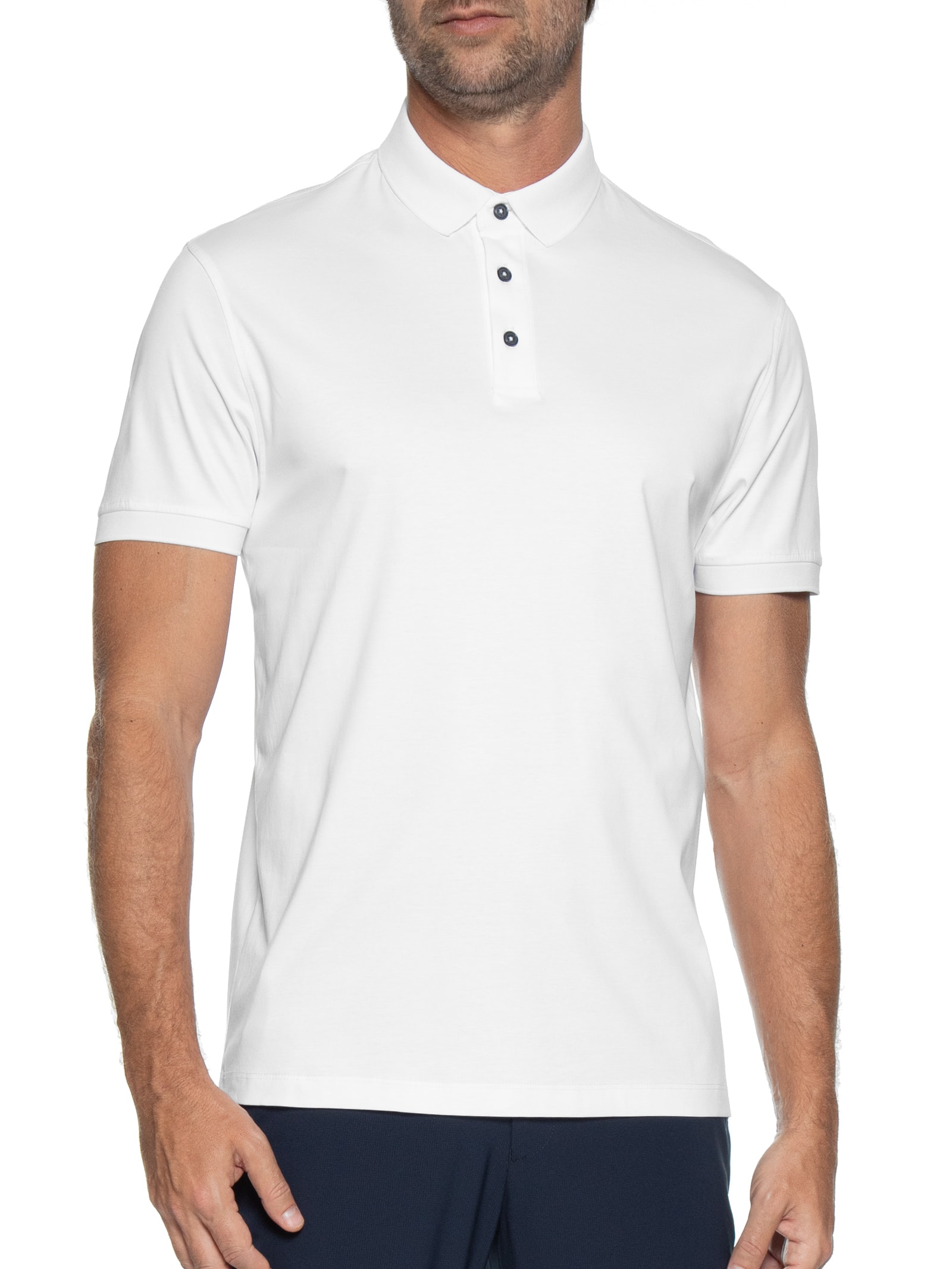 Polo Masculina Silk Blend Modal Branco Aramis