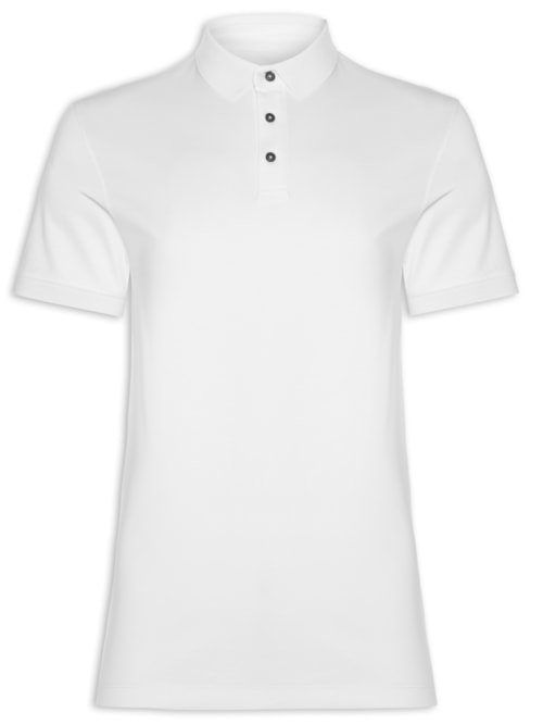 Polo Masculina Silk Blend Modal – Branco