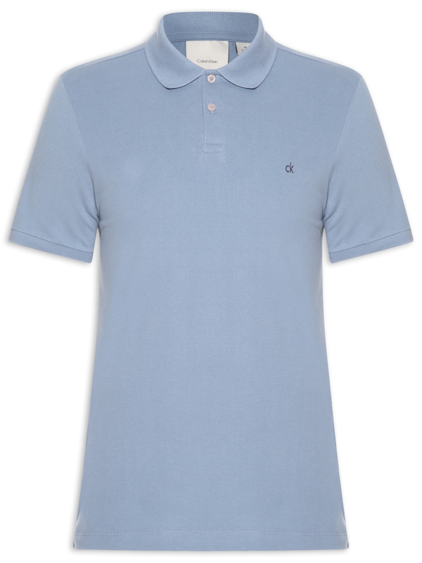 Polo Masculina Slim Básica Azul Calvin Klein - White Label