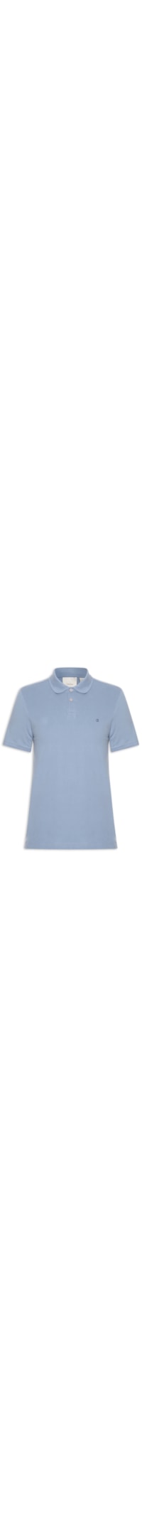 Polo Masculina Slim Básica - Azul