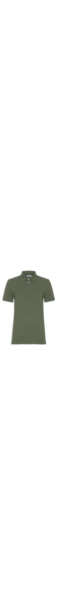 Polo Masculina Slim Básica Sem Friso - Verde