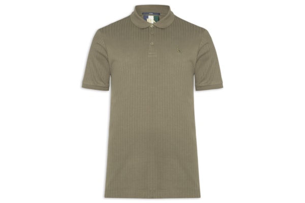 Polo Masculina Slim Canelada - Verde