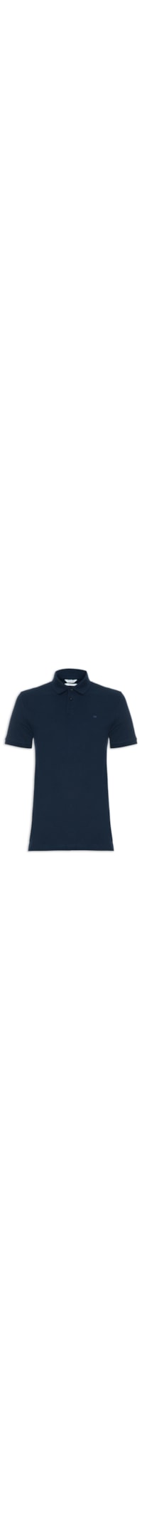 Polo Masculina Slim Fit Básica - Azul
