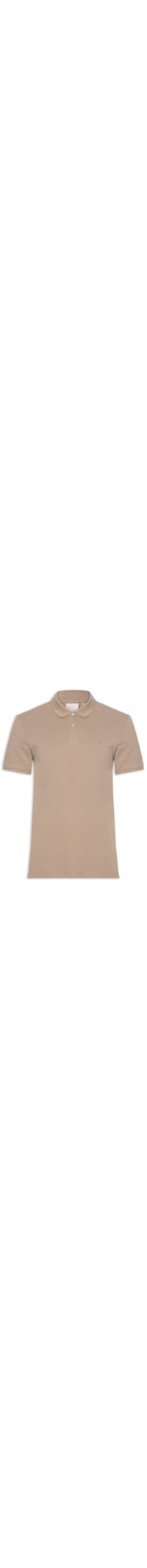 Polo Masculina Slim Fit Básica - Bege