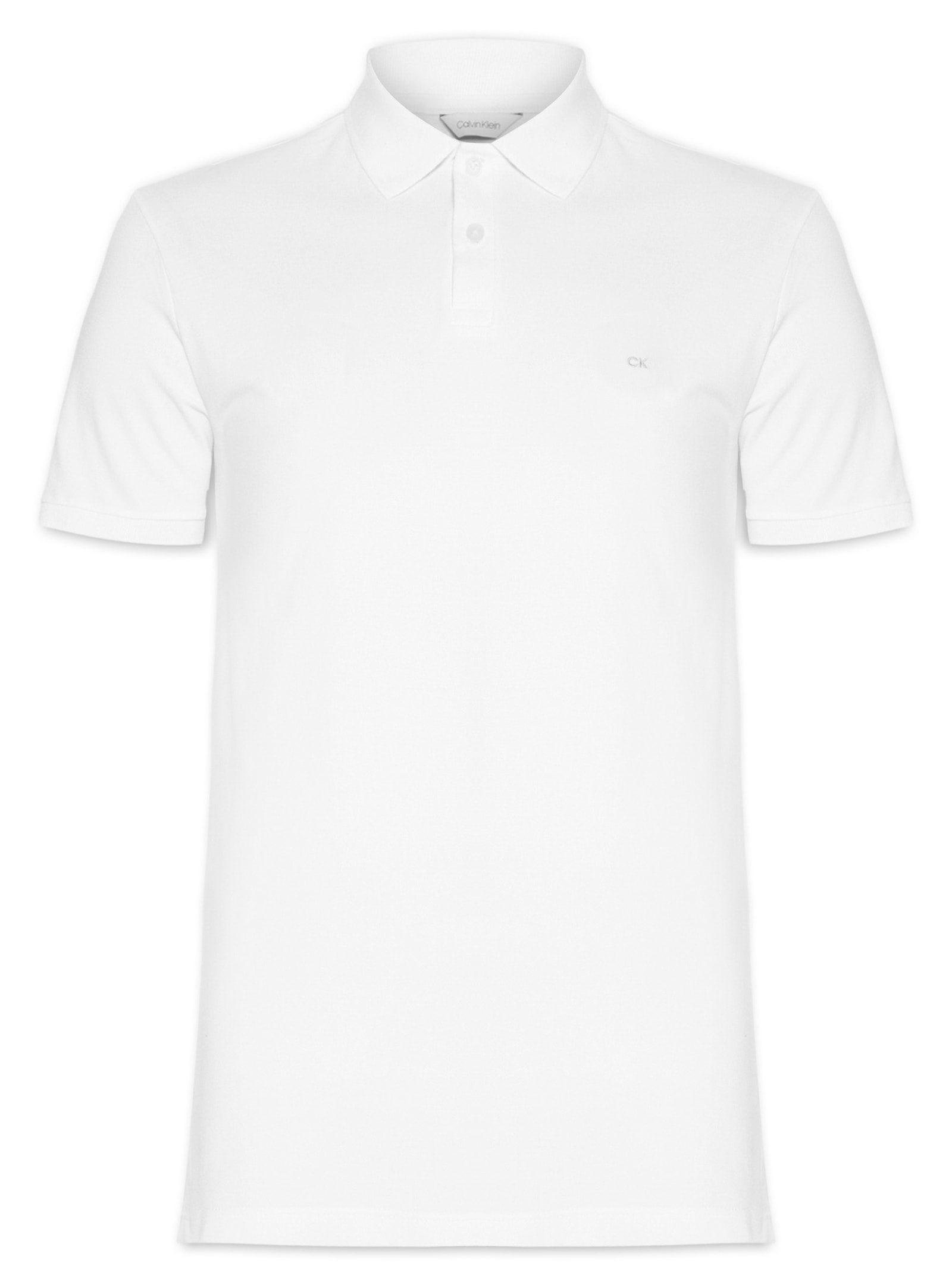 Polo Masculina Slim Fit Básica Branco Calvin Klein - White Label