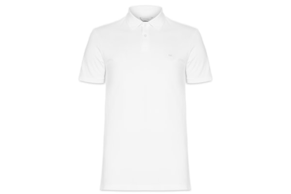 Polo Masculina Slim Fit Básica - Branco