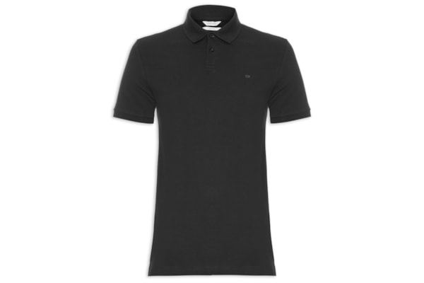Polo Masculina Slim Fit Básica- Preto