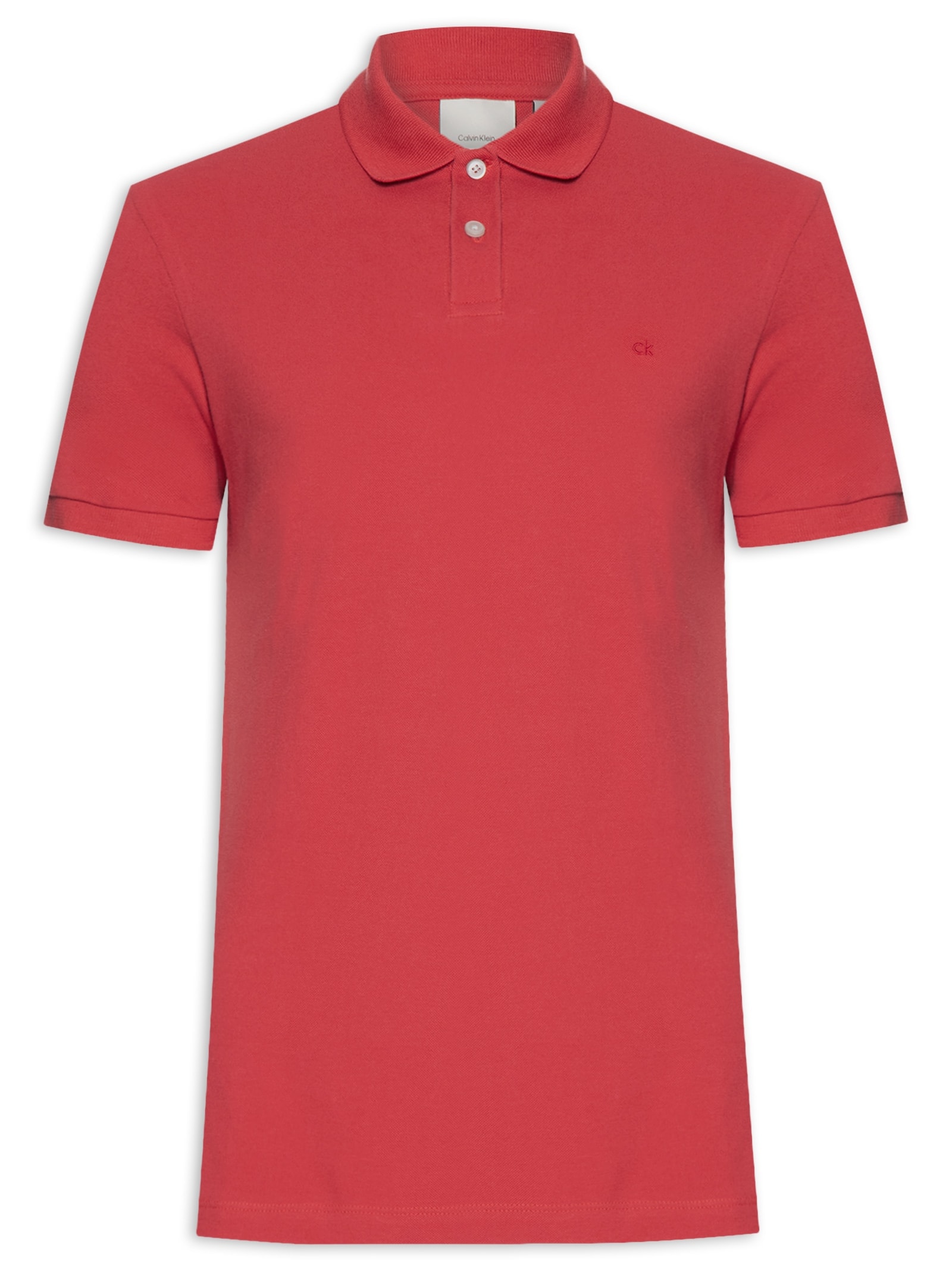 Polo Masculina Slim Fit Básica Vermelho Calvin Klein - White Label
