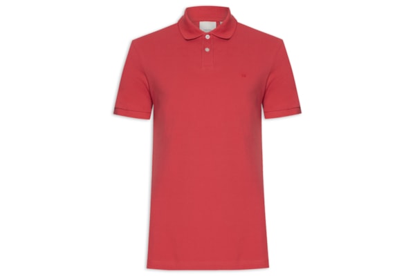 Polo Masculina Slim Fit Básica - Vermelho