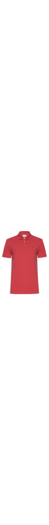 Polo Masculina Slim Fit Básica - Vermelho