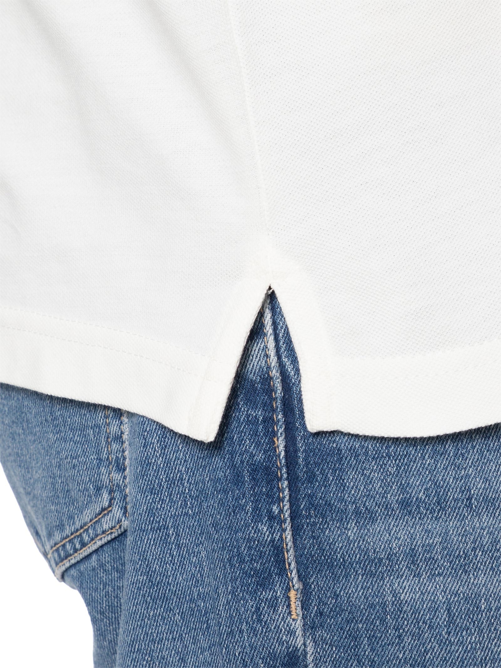 Polo Masculina Slim Fit Chest Flag Estampada Branco Tommy Jeans
