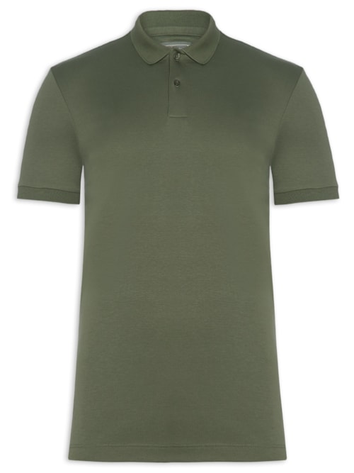 Polo Masculina Slim Fit Em Algodão Pima Peruano – Verde