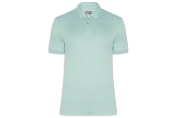 Polo Masculina Slim Fit em Algodão Pima Peruano - Verde
