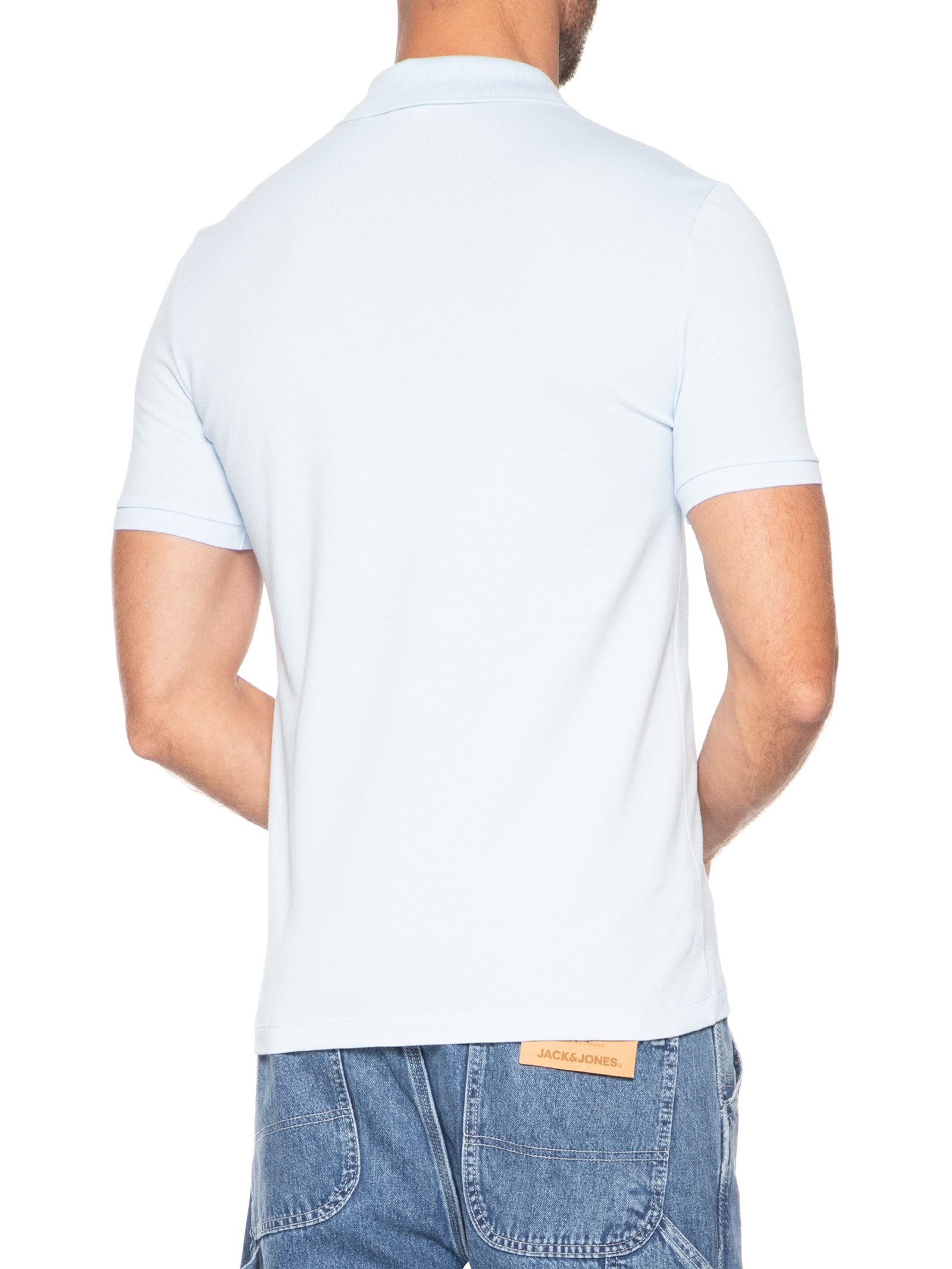 Polo Masculina Slim Fit Em Mini Piquet Stretch Azul Lacoste