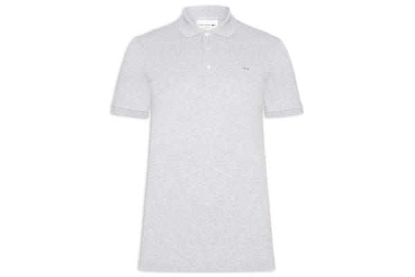 Polo Masculina Slim Fit Em Mini Piquet Stretch - Cinza