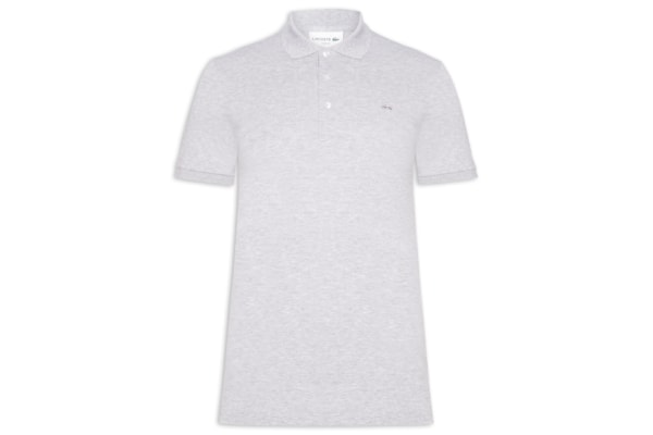 Polo Masculina Slim Fit Em Mini Piquet Stretch - Cinza