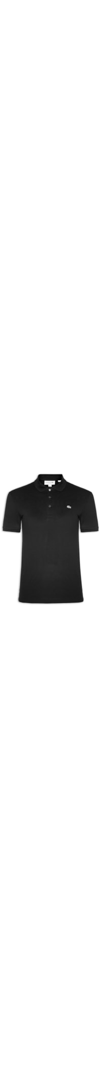 Polo Masculina Slim Fit Em Mini Piquet Stretch - Preto