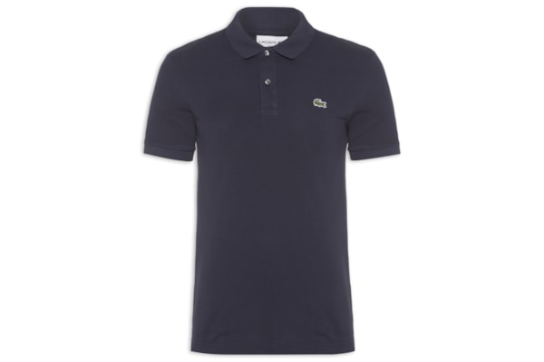 Polo Masculina Slim Fit Em Petit Piquet - Azul Marinho