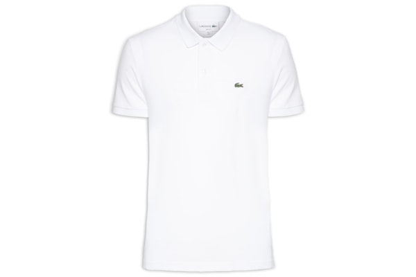 Polo Masculina Slim Fit Em Petit Piquet - Branco