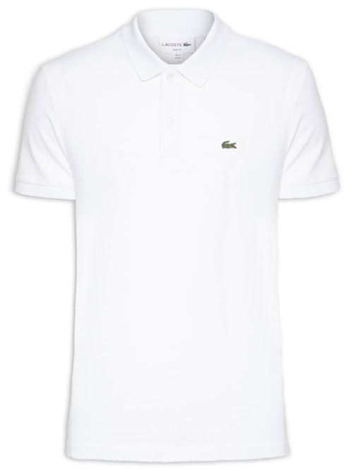 Polo Masculina Slim Fit Em Petit Piquet – Branco
