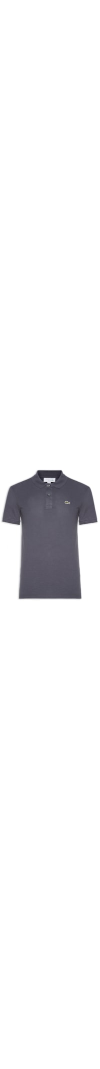Polo Masculina Slim Fit Em Petit Piquet - Cinza