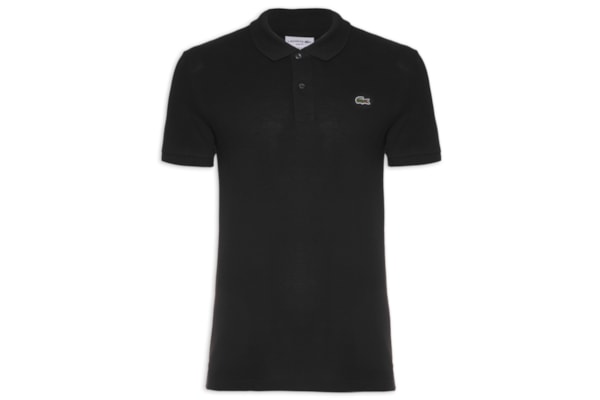 Polo Masculina Slim Fit Em Petit Piquet - Preto