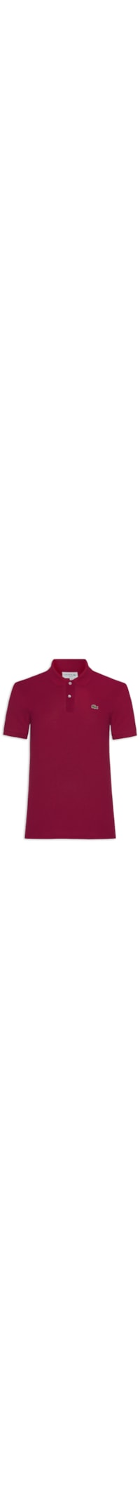 Polo Masculina Slim Fit Em Petit Piquet - Vermelho