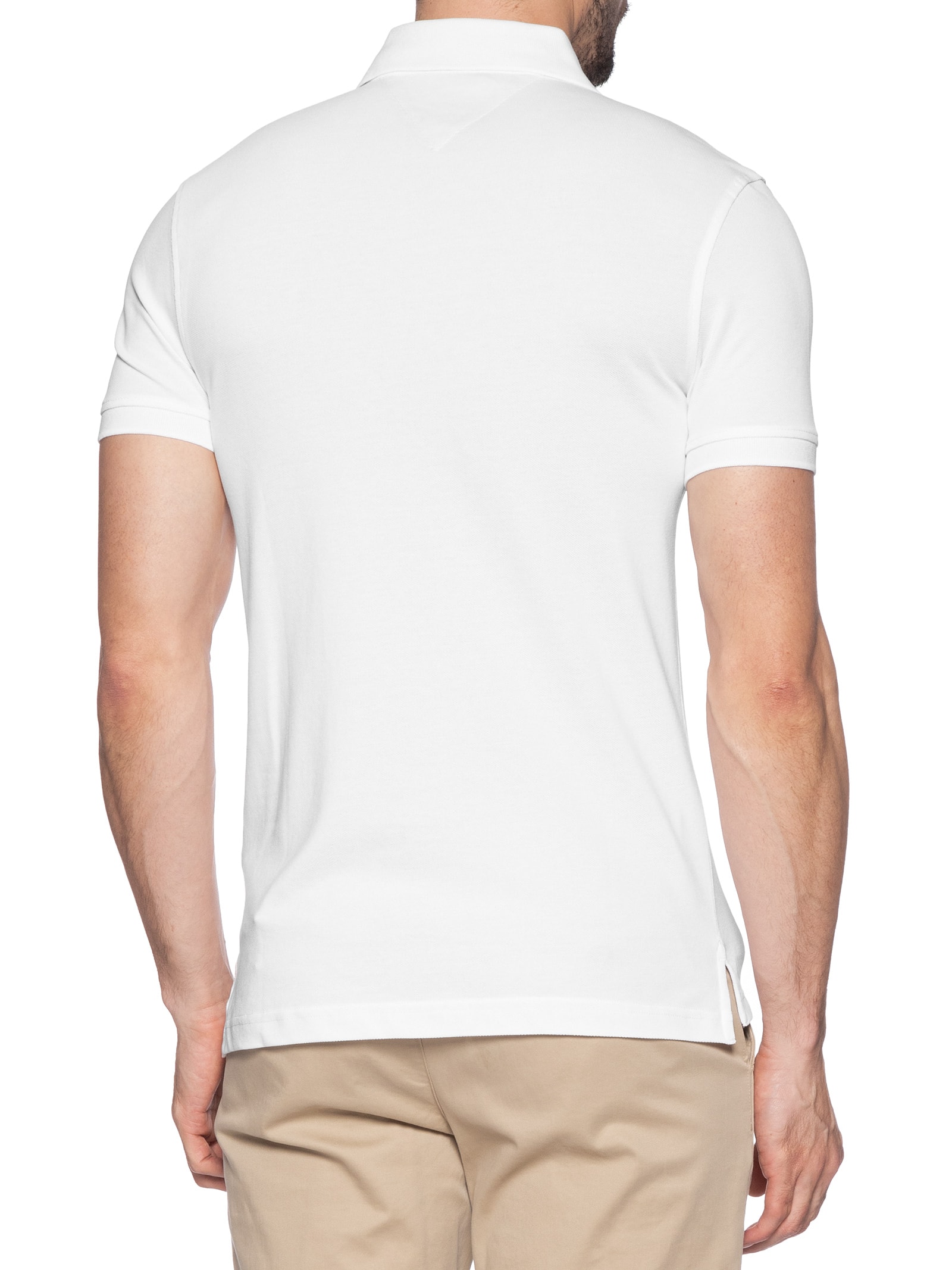 Polo Masculina Slim Fit Im 1985 Branco Tommy Hilfiger
