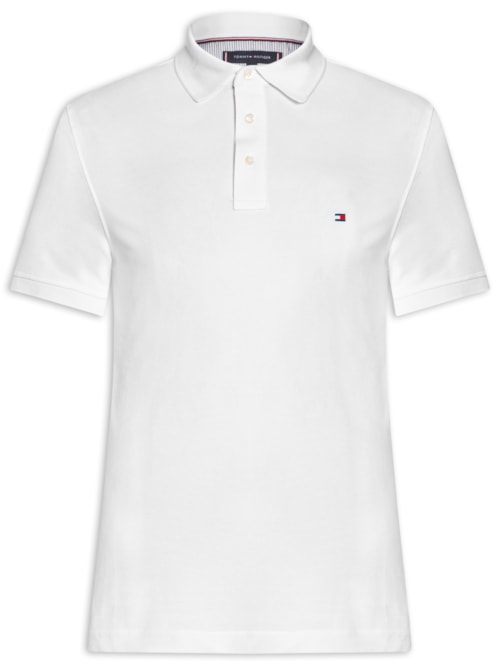 Polo Masculina Slim Fit Im 1985 – Branco