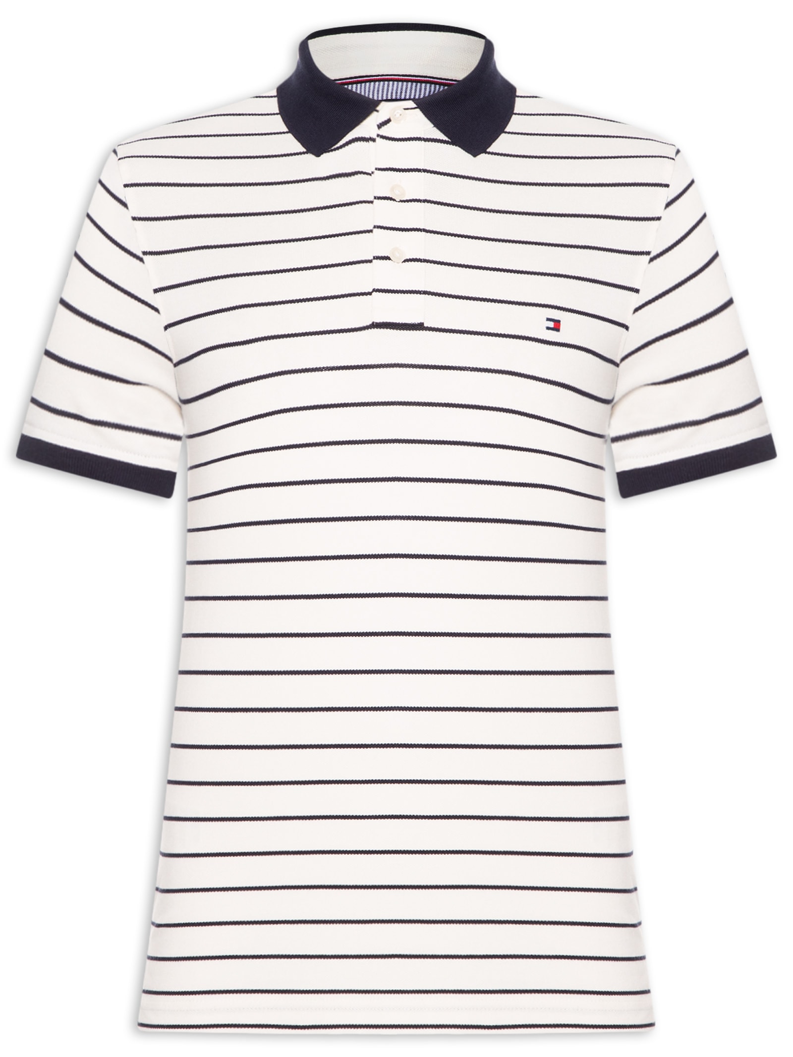 Polo Masculina Slim Fit Im 1985 Branco Tommy Hilfiger