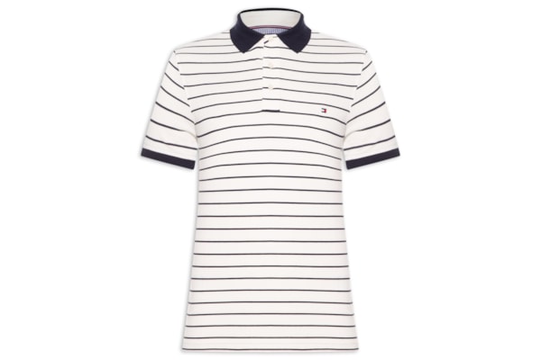Polo Masculina Slim Fit Im 1985 - Branco
