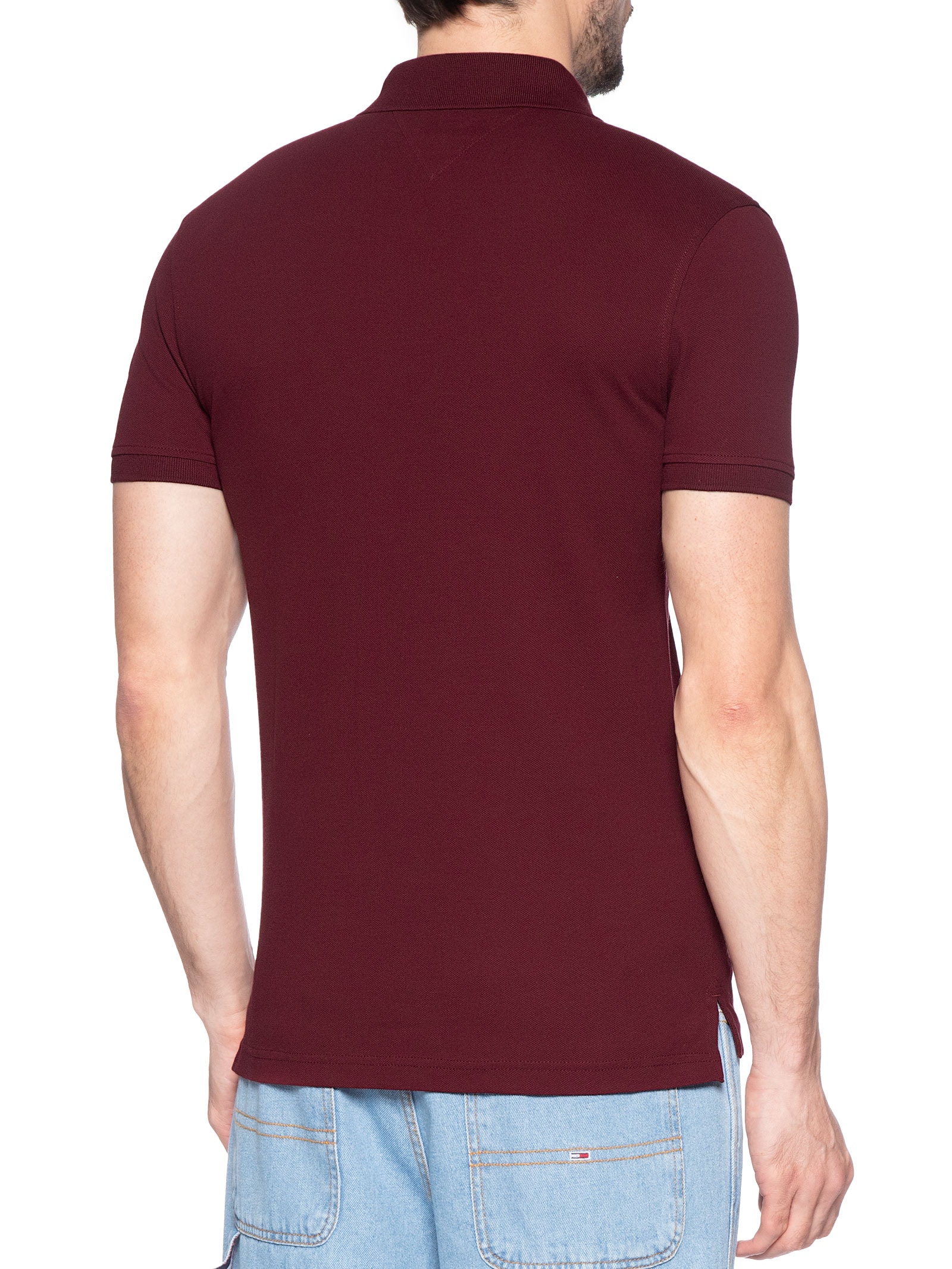 Polo Masculina Slim Fit Im 1985 Vinho Tommy Hilfiger