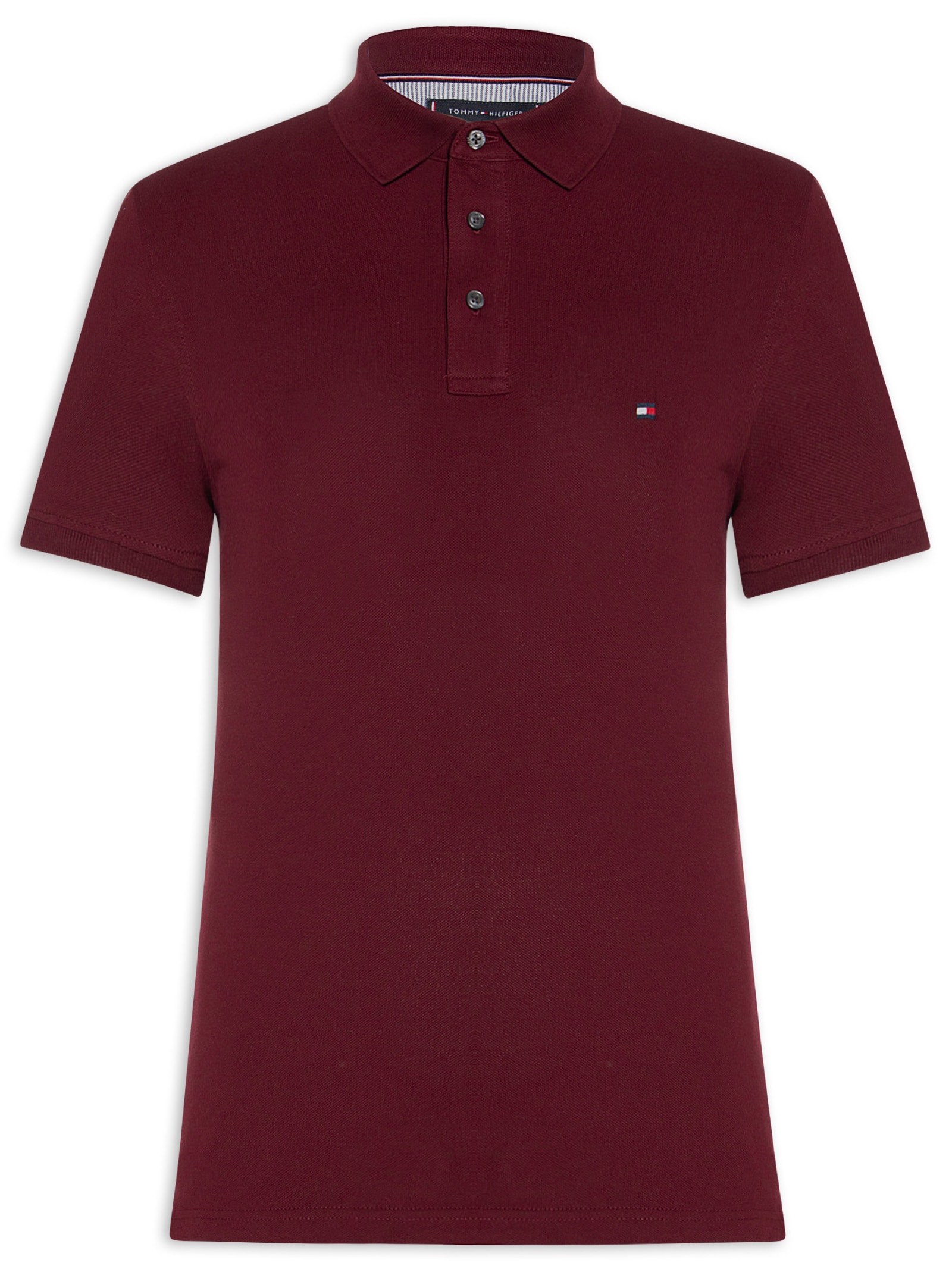 Polo Masculina Slim Fit Im 1985 Vinho Tommy Hilfiger
