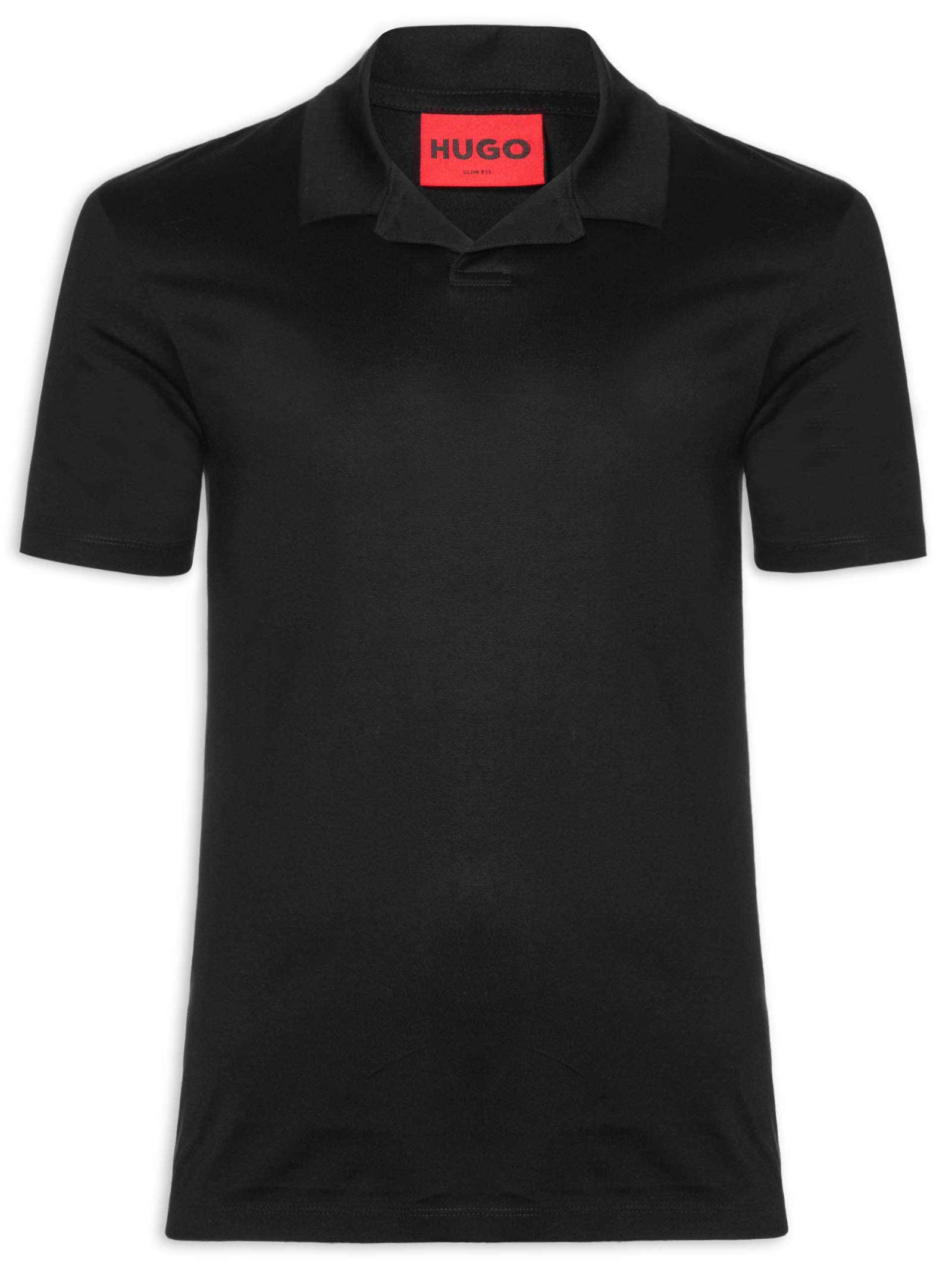 Polo Masculina Slim-Fit Johnny Collar Dimerspolo Preto Hugo