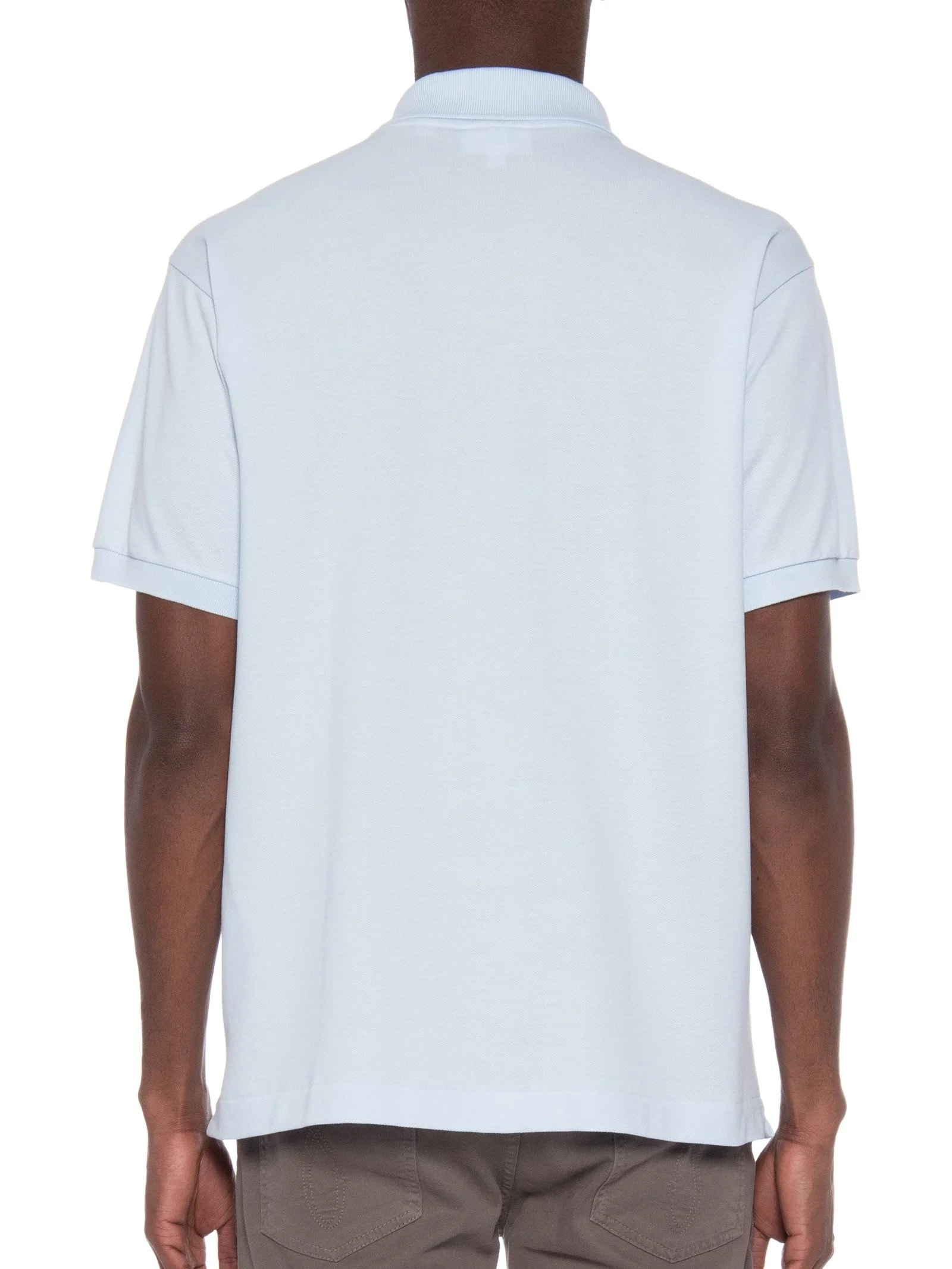 Polo Masculina Slim Fit L.12.12 Em Piquet De Algodão Azul Lacoste