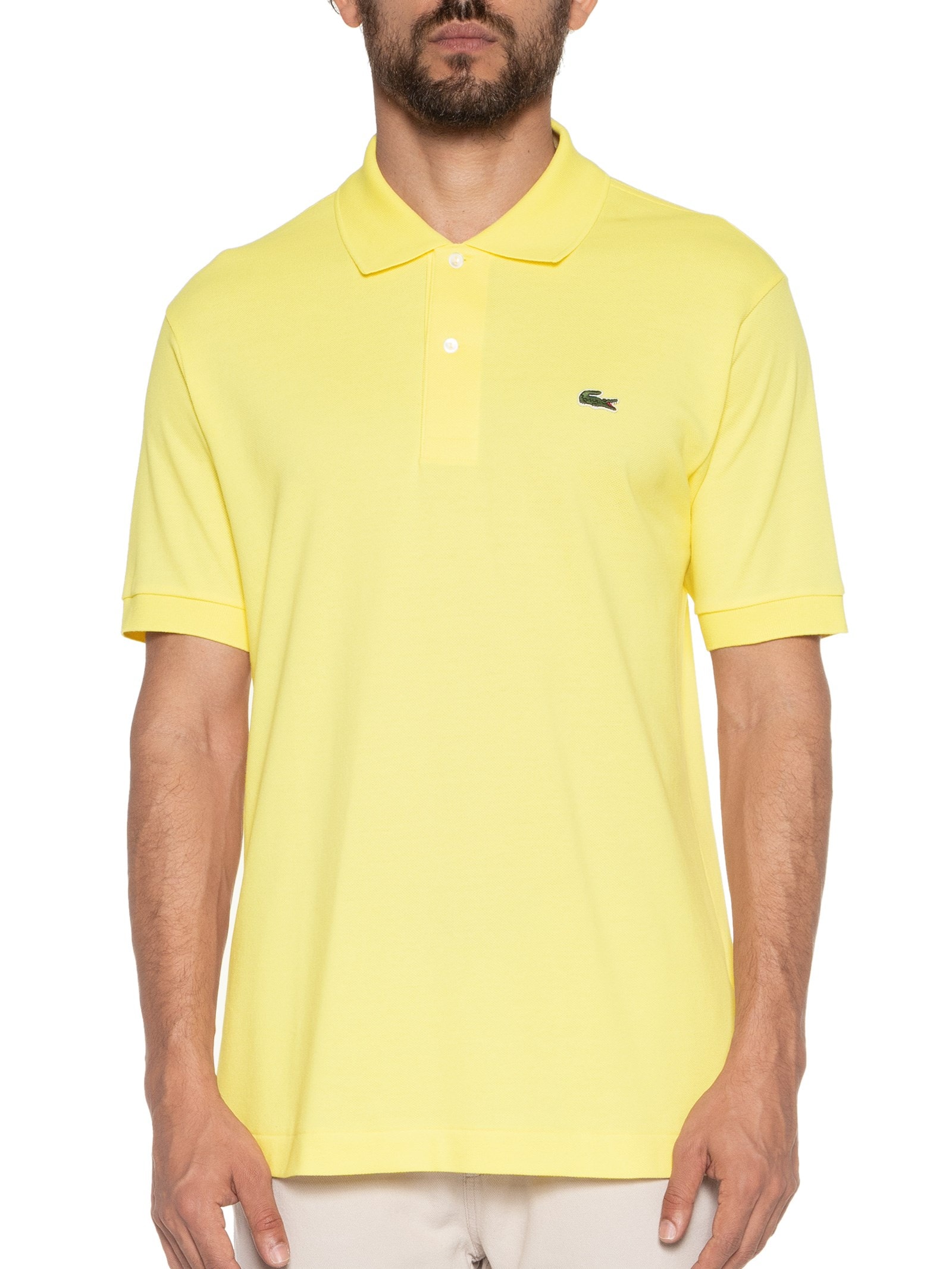 Polo Masculina Slim Fit L.12.12 Em Piquet De Algodão Azul Lacoste