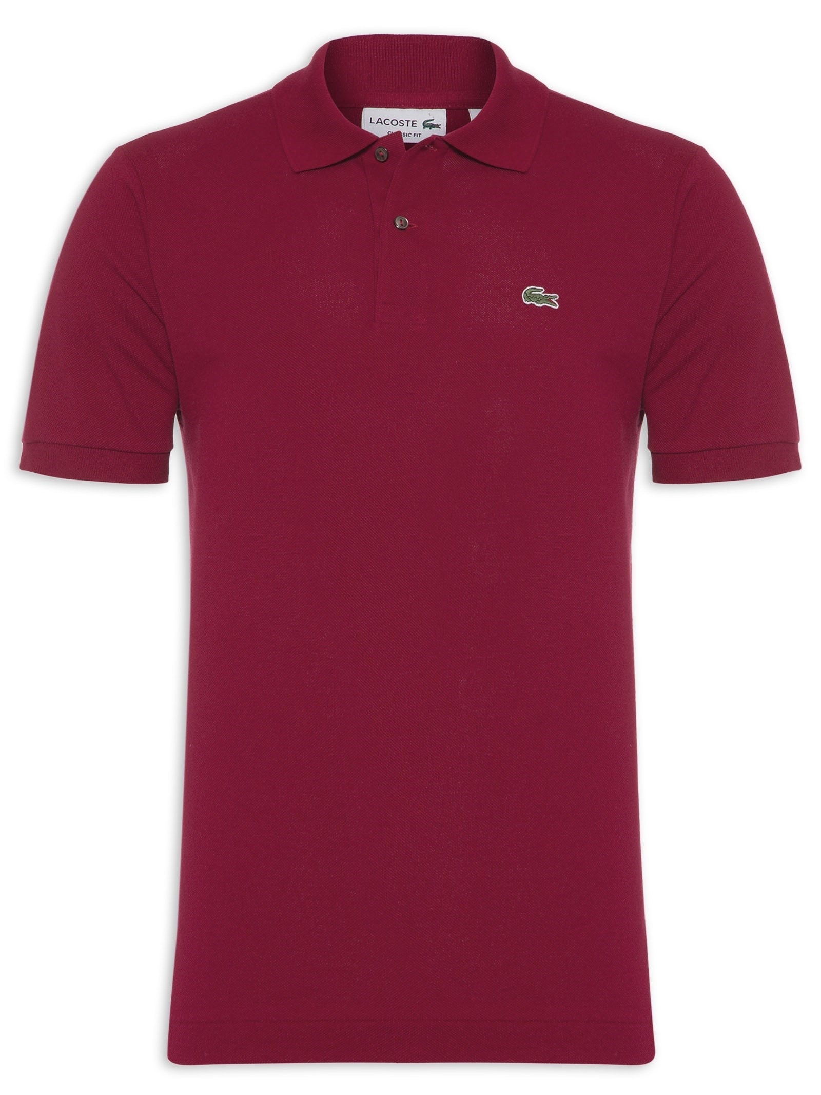 Polo Masculina Slim Fit L.12.12 Em Piquet De Algodão Vinho Lacoste