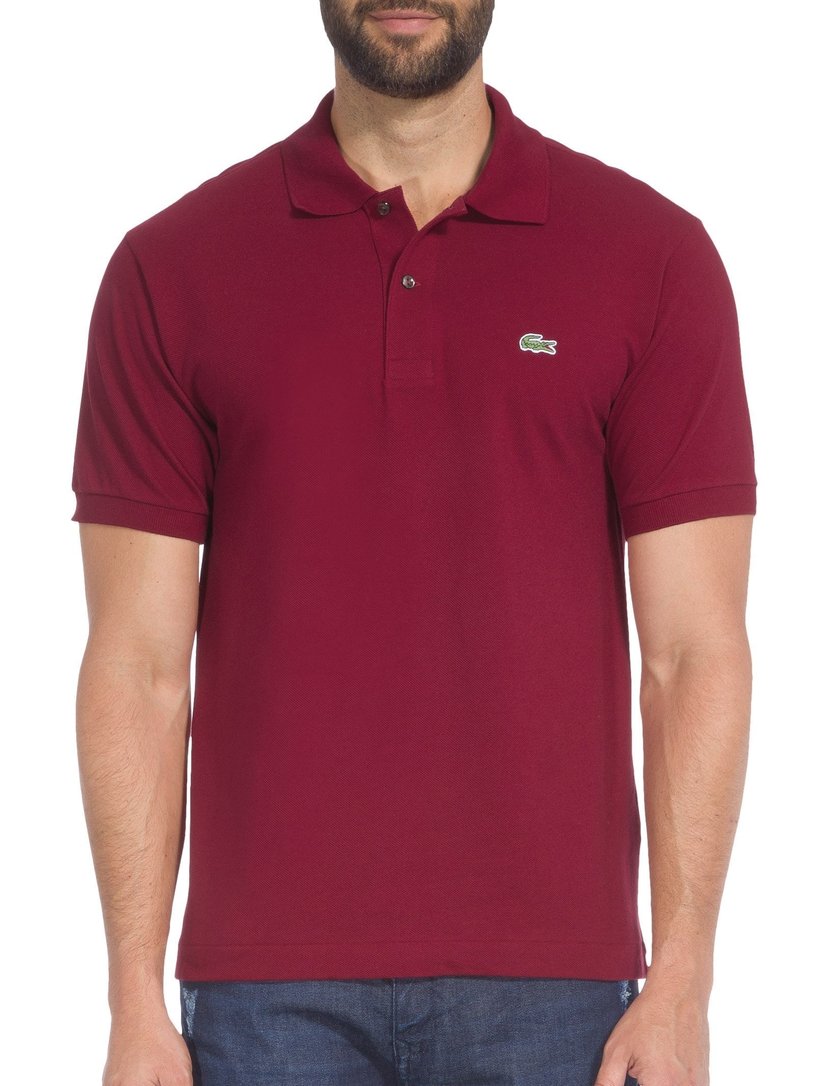 Polo Masculina Slim Fit L.12.12 Em Piquet De Algodão Vinho Lacoste